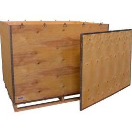 GLOBAL EQUIPMENT Global Industrial„¢ 6 Panel Shipping Crate w/ Lid & Pallet, 57-1/4"L x 41-1/4"W x 40-1/2"H GSL145310471029P